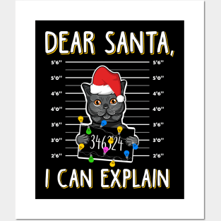 Dear Santa I Can Explain. Ugly Christmas Sweater. Posters and Art